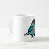 Chubby Green Cheek Conure Türkis Kaffeetasse (Vorderseite Links)
