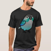 Chubby Green Cheek Conure Türkis T-Shirt (Vorderseite)