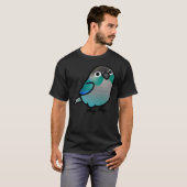 Chubby Green Cheek Conure Türkis T-Shirt (Vorne ganz)