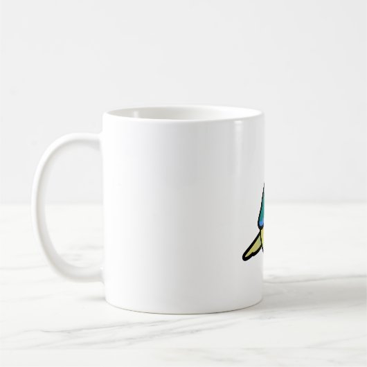 Chubby Green Cheek Türkis Ananas Conure Kaffeetasse (Links)