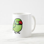 Chubby Green Indian Ringneck Kaffeetasse (VorderseiteRechts)