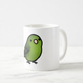 Chubby Green Lineolated Barred Parakeet Kaffeetasse (VorderseiteRechts)