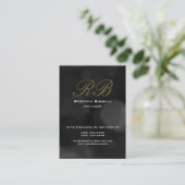 Chubby Grey Black Monogram Manager Business Card Visitenkarte (Stehend Vorderseite)