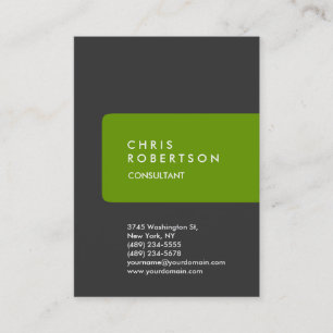 Chubby Grey Green Strip Business Card Visitenkarte
