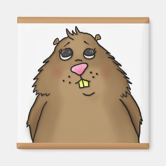 Chubby Hamster Magnet (Vorne)