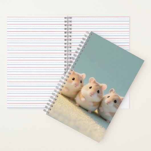 Chubby Hamster Trio Friendship Moments Notizblock (Innen)