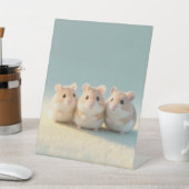 Chubby Hamster Trio Friendship Moments Sockelschild (In SItu)