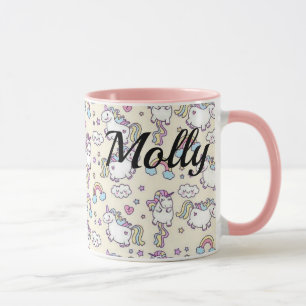 Chubby Happy UNICORNS Kawaii Tasse für Niedlichen 