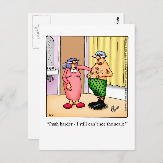 Chubby Hubby Spaß Postcard Postkarte (Vorne/Hinten)