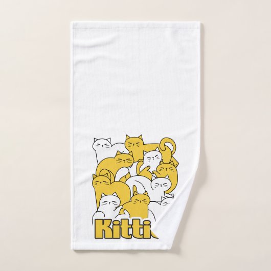 Chubby Kätzchen Design - Adorable Car Art Badhandtuch Set (Handtuch)