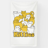 Chubby Kätzchen Design - Adorable Car Art Banner (Vertikal)