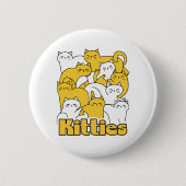 Chubby Kätzchen Design - Adorable Car Art Button (Vorderseite)
