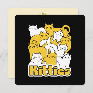 Chubby Kätzchen Design - Adorable Car Art Feiertagskarte