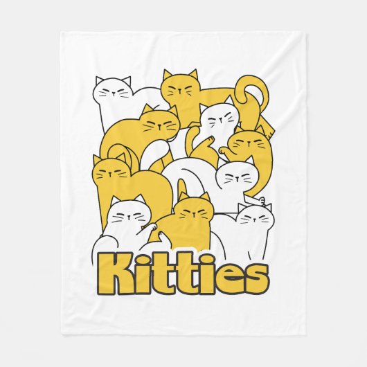 Chubby Kätzchen Design - Adorable Car Art Fleecedecke (Vorderseite)