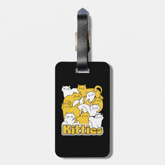 Chubby Kätzchen Design - Adorable Car Art Gepäckanhänger (Rückseite vertikal)