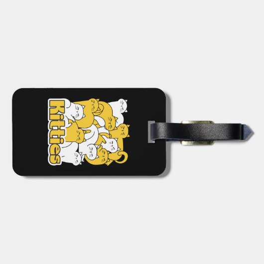 Chubby Kätzchen Design - Adorable Car Art Gepäckanhänger (Rückseite horizontal)