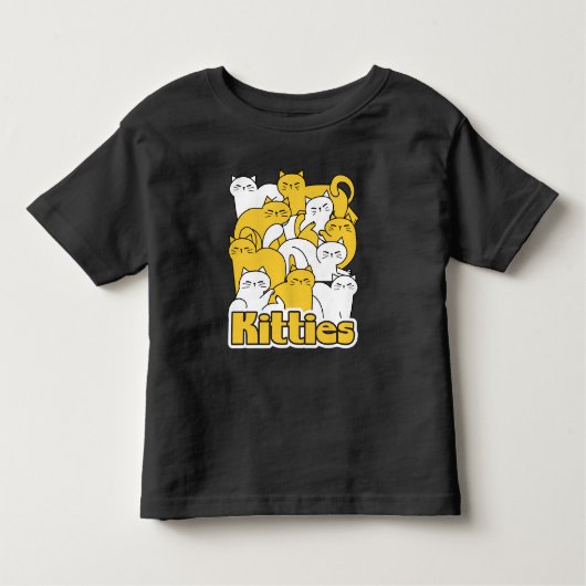Chubby Kätzchen Design - Adorable Car Art Kleinkind T-shirt (Vorderseite)