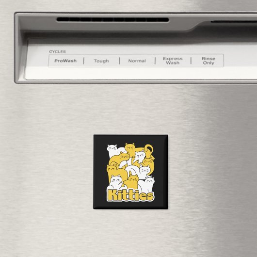 Chubby Kätzchen Design - Adorable Car Art Magnet (In Situ (Geschirrspüler))