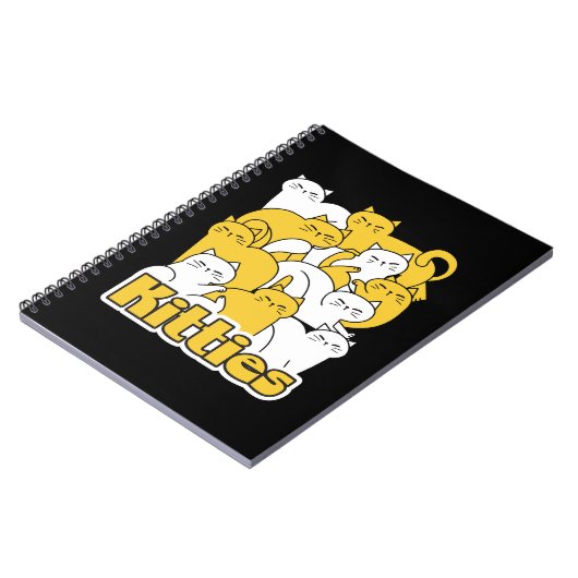 Chubby Kätzchen Design - Adorable Car Art Notizblock (Linke Seite)