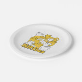 Chubby Kätzchen Design - Adorable Car Art Pappteller (Schrägansicht)