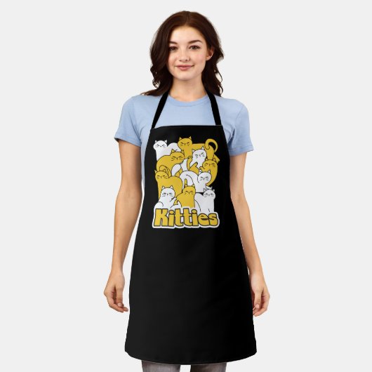 Chubby Kätzchen Design - Adorable Car Art Schürze (Getragen)