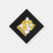 Chubby Kätzchen Design - Adorable Car Art Serviette (Ecke)