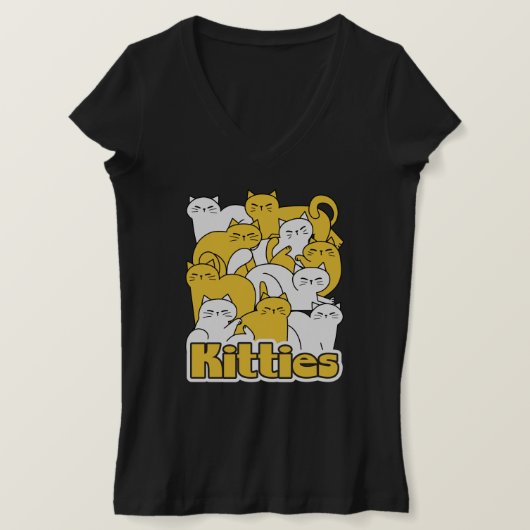Chubby Kätzchen Design - Adorable Car Art T-Shirt (Design vorne)