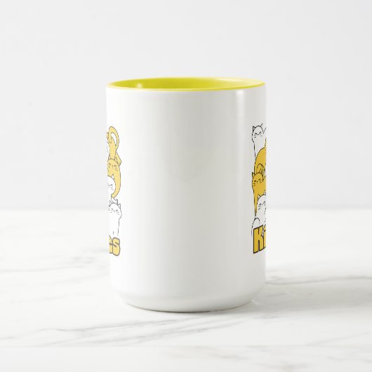 Chubby Kätzchen Design - Adorable Car Art Tasse (Zentrum)