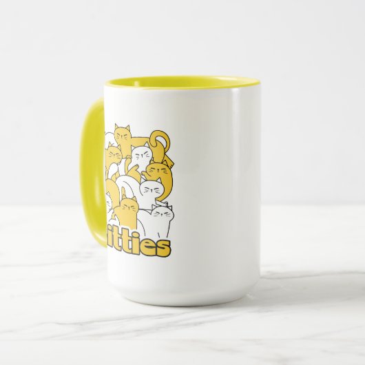 Chubby Kätzchen Design - Adorable Car Art Tasse (Vorderseite Links)