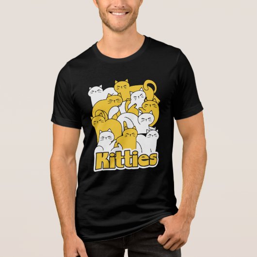 Chubby Kätzchen Design - Adorable Car Art Tri-Blend Shirt (Vorderseite)