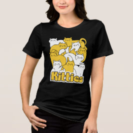 Chubby Kätzchen Design - Adorable Car Art Tri-Blend Shirt