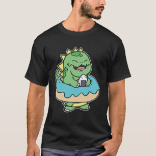 Chubby Kid Dinosaurier Donut Süßes Konditorei Schw T-Shirt
