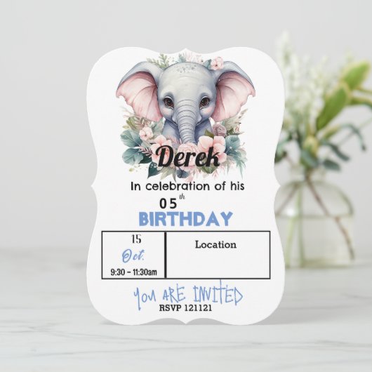 Chubby-Kind Einladung (Stehend Vorderseite)