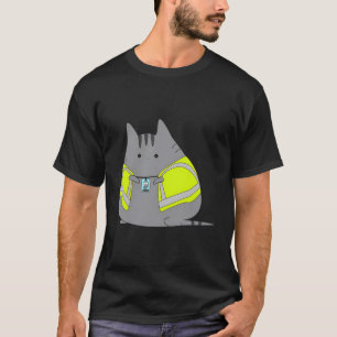 Chubby Kitten Tragen von Sicherheitswesten Funny O T-Shirt