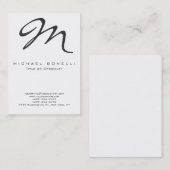 Chubby Large Monogram Calligraphy Business Card Visitenkarte (Vorne/Hinten)