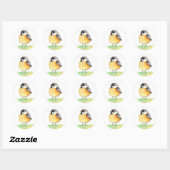 Chubby Little Chickadee Sticker (Blatt)