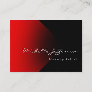 Chubby Makeup Artist Red Black Business Card Visitenkarte