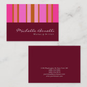 Chubby Makeup Artist Script Pink Feminine Visitenkarte (Vorne/Hinten)