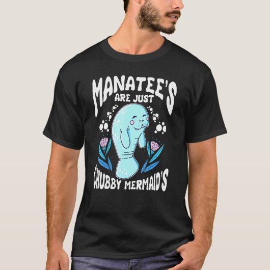 Chubby Manatee Mermaid Kostüme Süße Tier Sea Oce T-Shirt (Vorderseite)