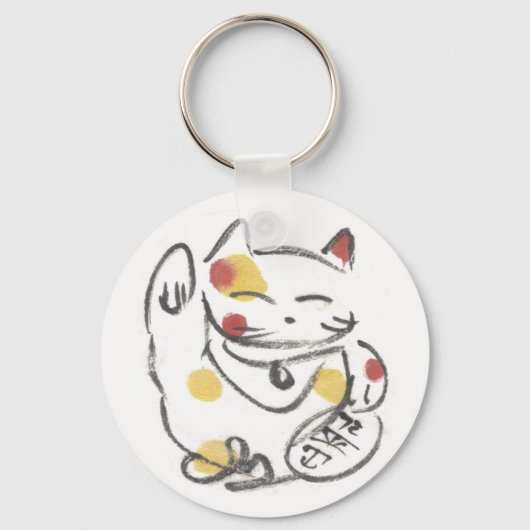 Chubby Maneki Neko Schlüsselanhänger (Vorderseite)