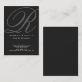 Chubby Modern Calligraphy Monogram Business Card Visitenkarte (Vorne/Hinten)