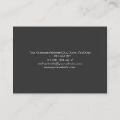 Chubby Modern Fotografy Gray Business Card Visitenkarte (Rückseite)