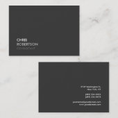 Chubby Modern Gray Attraktive Visitenkarte (Vorne/Hinten)