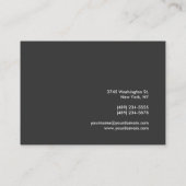 Chubby Modern Gray Attraktive Visitenkarte (Rückseite)