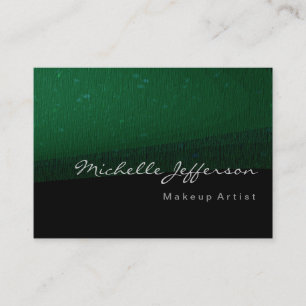 Chubby Modern Green Black Pattern Business Card Visitenkarte
