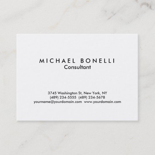 Chubby Modern Minimalistisch Consultant Business C Visitenkarte (Vorderseite)