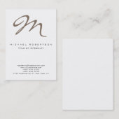 Chubby Modern Trendly Monogram Business Card Visitenkarte (Vorne/Hinten)
