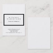 Chubby Modern White Clean Business Card Visitenkarte (Vorne/Hinten)