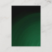 Chubby moderne grüne Monogramm-Visitenkarte Visitenkarte (Rückseite)