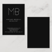 Chubby moderne schwarze Hintergrundekarte Visitenkarte (Vorne/Hinten)